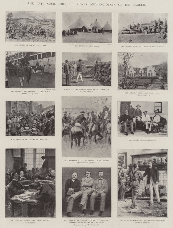 Nieżyjący już Cecil Rhodes, Sceny i incydenty z jego kariery autorstwa English Photographer
