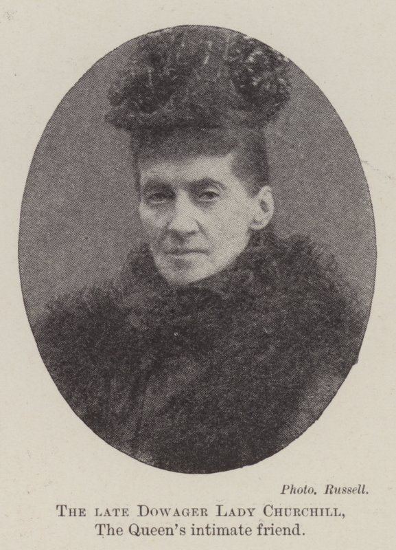 Nieżyjąca już wdowa, lady Churchill, bliska przyjaciółka królowej autorstwa English Photographer