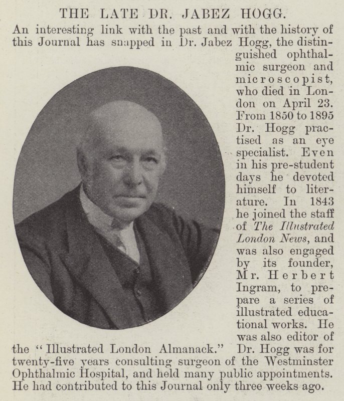 Nieżyjący już dr Jabez Hogg autorstwa English Photographer