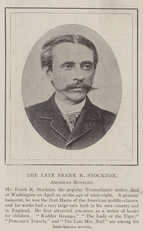 Nieżyjący już Frank R Stockton, amerykański powieściopisarz autorstwa English Photographer