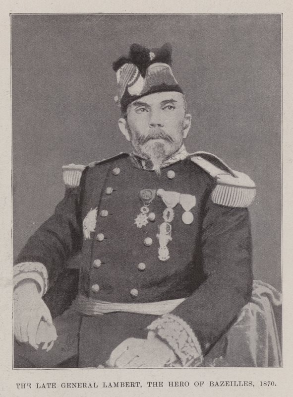 Nieżyjący już generał Lambert, Bohater Bazeilles, 1870 autorstwa English Photographer