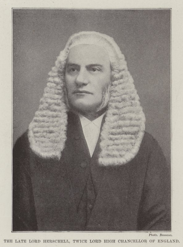 Nieżyjący już lord Herschell, dwukrotny lord wysoki kanclerz Anglii autorstwa English Photographer