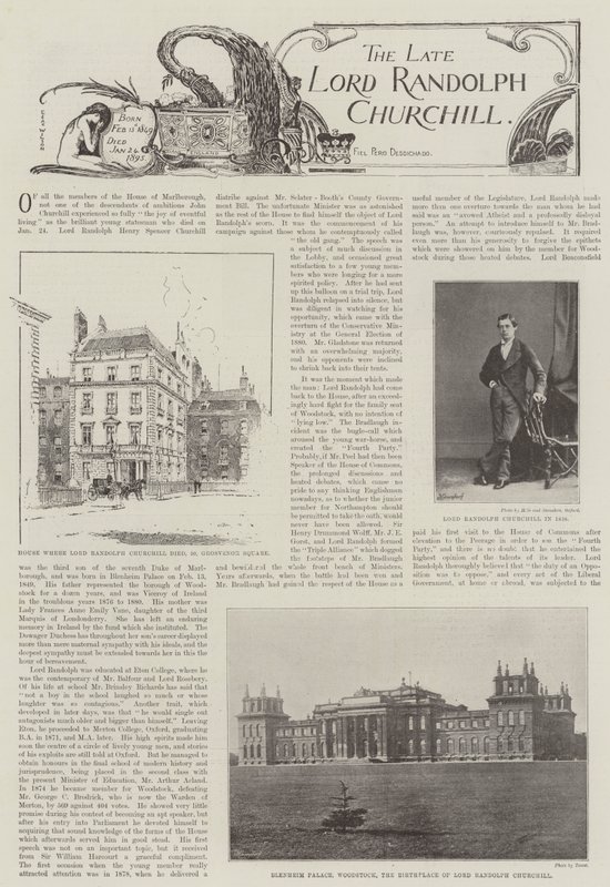 Nieżyjący już lord Randolph Churchill autorstwa English Photographer