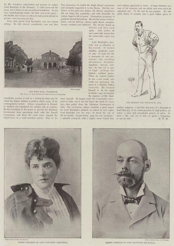 Nieżyjący już lord Randolph Churchill autorstwa English Photographer