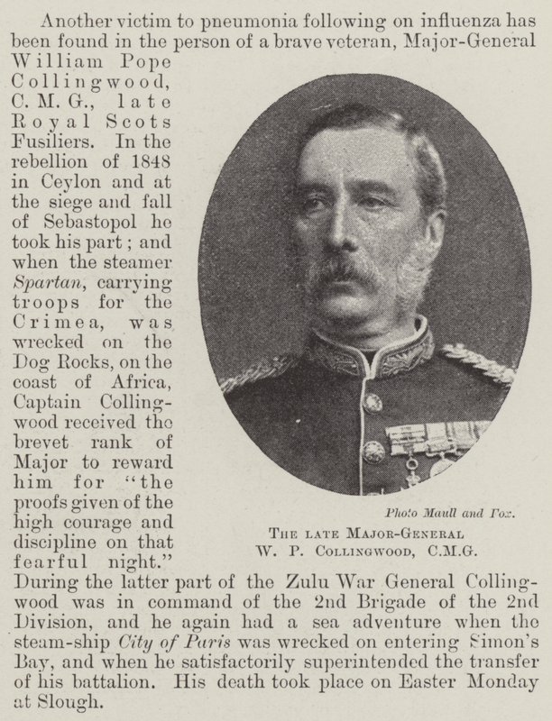 Nieżyjący generał major WP Collingwood, CMG autorstwa English Photographer