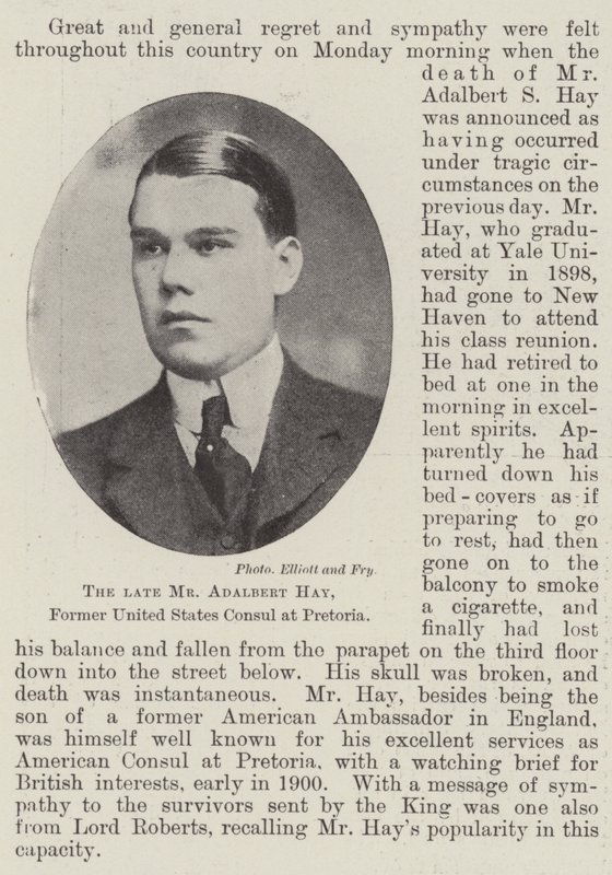 Nieżyjący już pan Adalbert Hay, były konsul Stanów Zjednoczonych w Pretorii autorstwa English Photographer