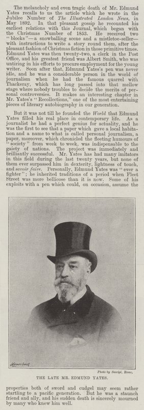 Nieżyjący już pan Edmund Yates autorstwa English Photographer