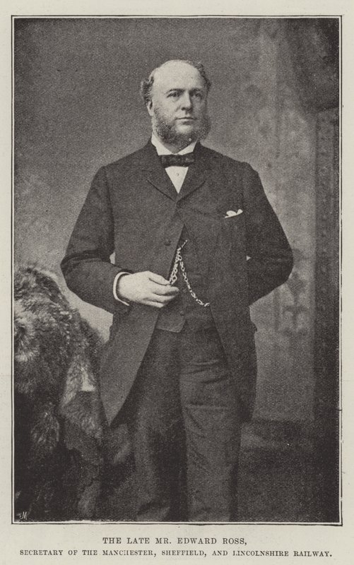 Nieżyjący już pan Edward Ross, sekretarz kolei Manchester, Sheffield i Lincolnshire autorstwa English Photographer