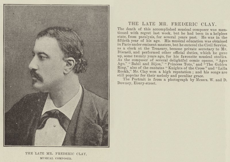 Nieżyjący już pan Frederic Clay, kompozytor muzyczny autorstwa English Photographer