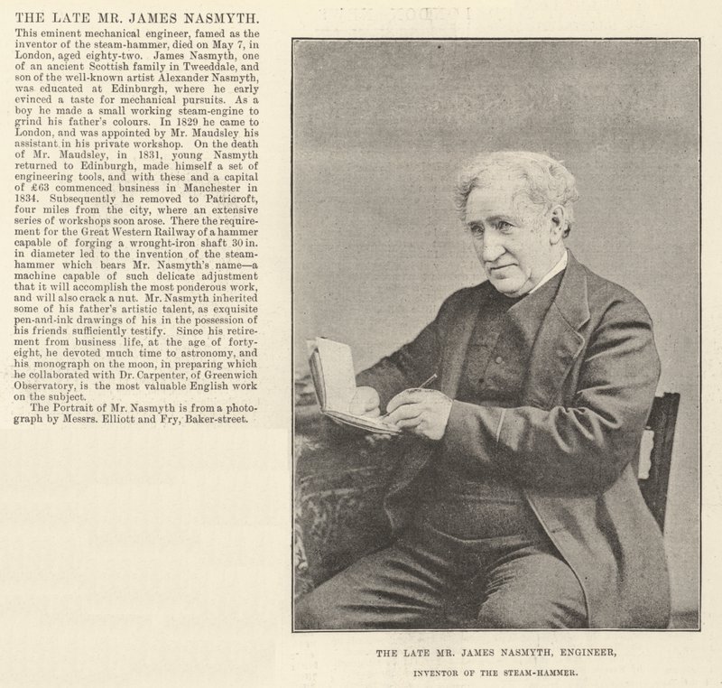 Nieżyjący już pan James Nasmyth, inżynier, wynalazca młota parowego autorstwa English Photographer