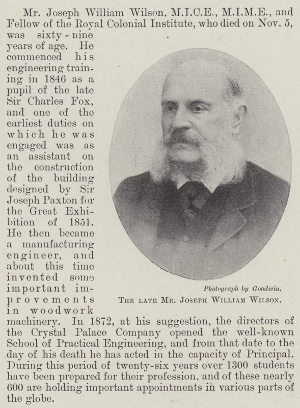 Nieżyjący już pan Joseph William Wilson autorstwa English Photographer