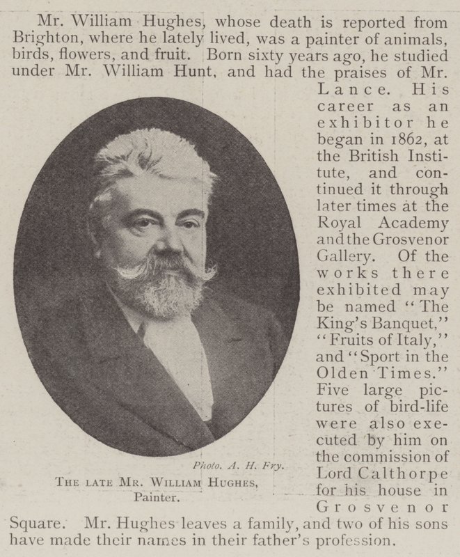 Nieżyjący już pan William Hughes, malarz autorstwa English Photographer