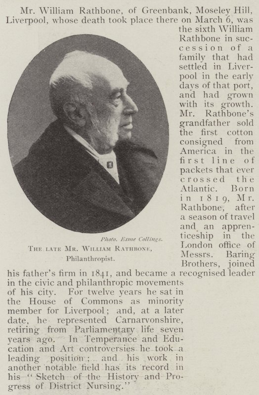 Nieżyjący już pan William Rathbone, filantrop autorstwa English Photographer