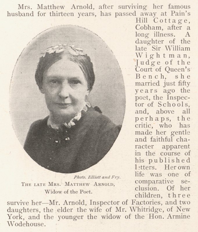 Nieżyjąca już pani Matthew Arnold, wdowa po poecie autorstwa English Photographer