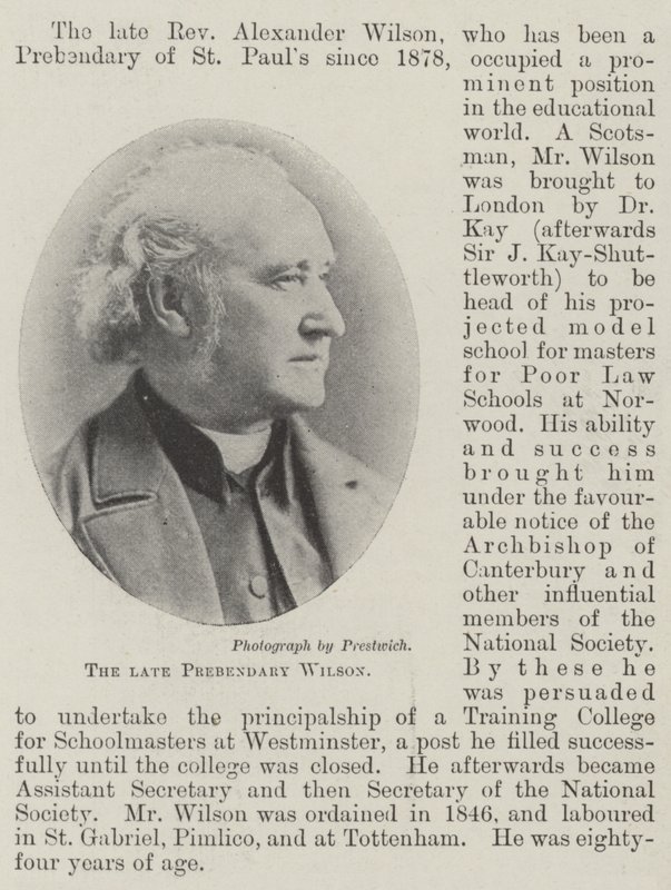 Nieżyjący prebendary Wilson autorstwa English Photographer
