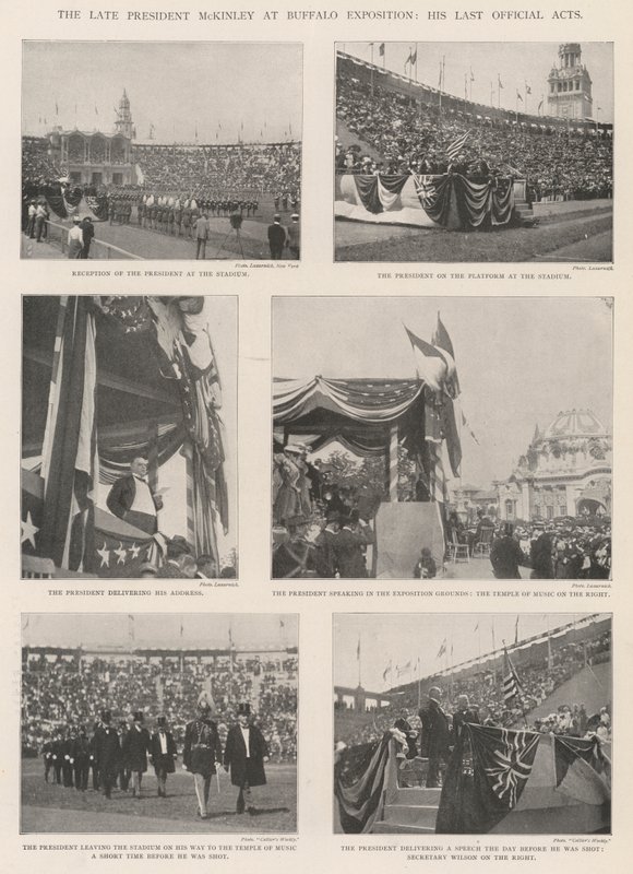 Nieżyjący już prezydent McKinley na wystawie w Buffalo, jego ostatnie oficjalne akty autorstwa English Photographer