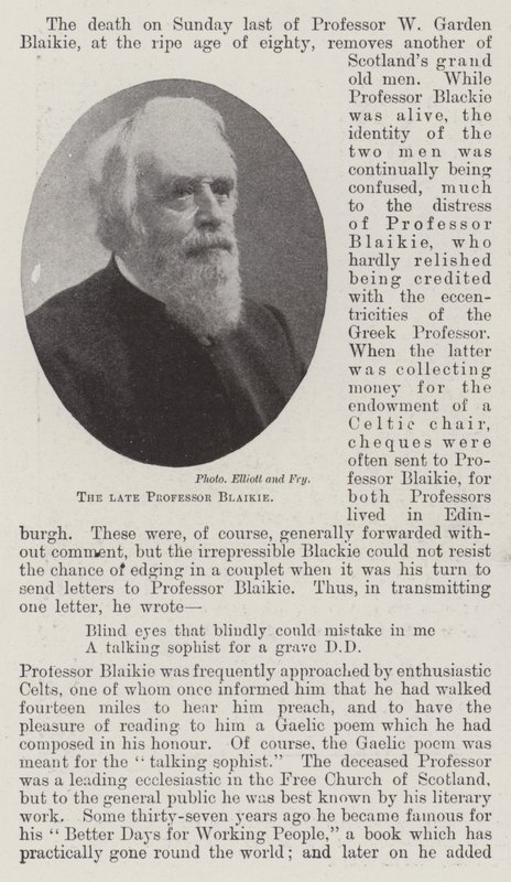 Zmarły profesor Blaikie autorstwa English Photographer