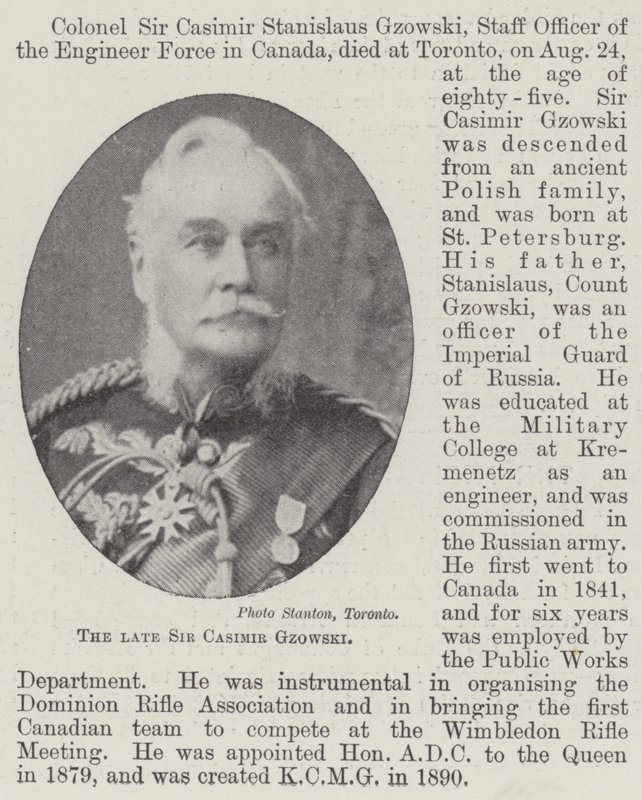 śp. Sir Kazimierz Gzowski autorstwa English Photographer
