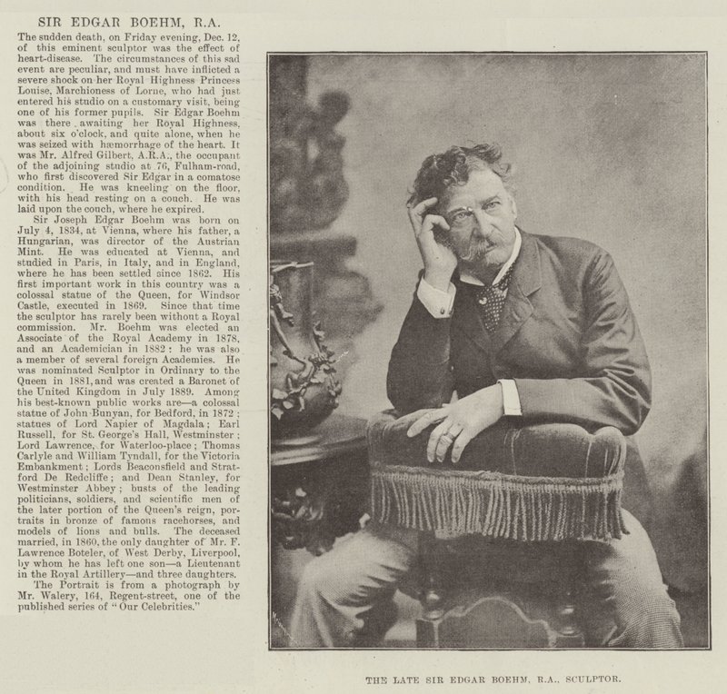 Nieżyjący już Sir Edgar Boehm, RA, rzeźbiarz autorstwa English Photographer