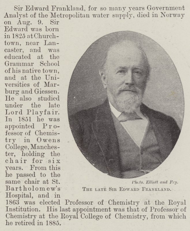 Nieżyjący już Sir Edward Frankland autorstwa English Photographer