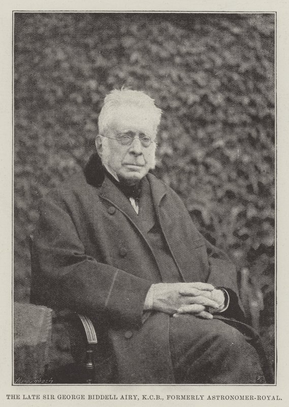 Nieżyjący już Sir George Biddell Airy, KCB, dawniej Astronomer-Royal autorstwa English Photographer