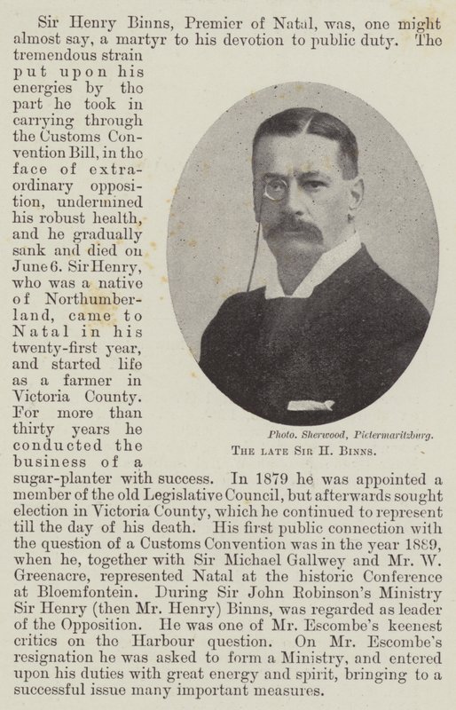 Nieżyjący Sir H Binns autorstwa English Photographer