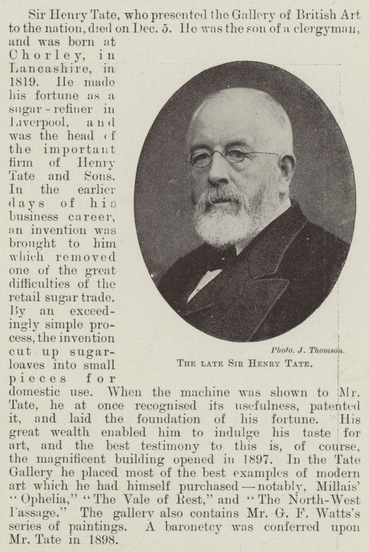 Nieżyjący sir Henry Tate autorstwa English Photographer
