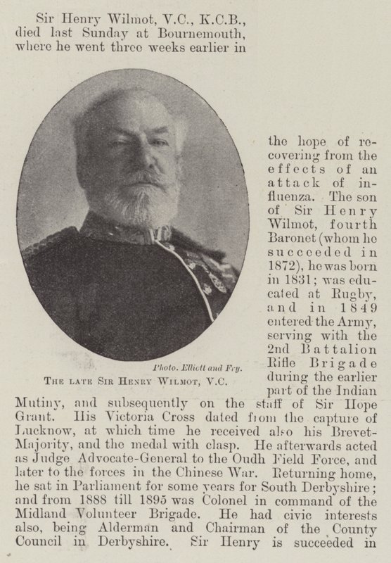 Nieżyjący już Sir Henry Wilmot, VC autorstwa English Photographer