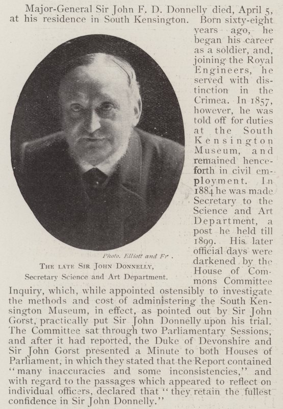 Nieżyjący już Sir John Donnelly, sekretarz Wydziału Nauki i Sztuki autorstwa English Photographer