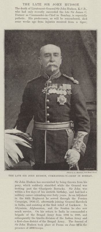 Nieżyjący już sir John Hudson, głównodowodzący w Bombaju autorstwa English Photographer