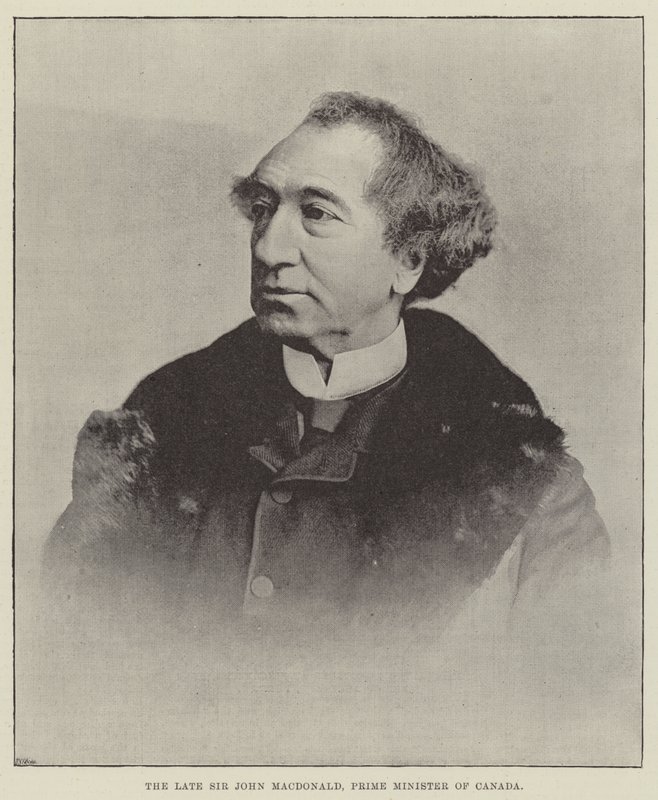 Nieżyjący już Sir John Macdonald, premier Kanady autorstwa English Photographer