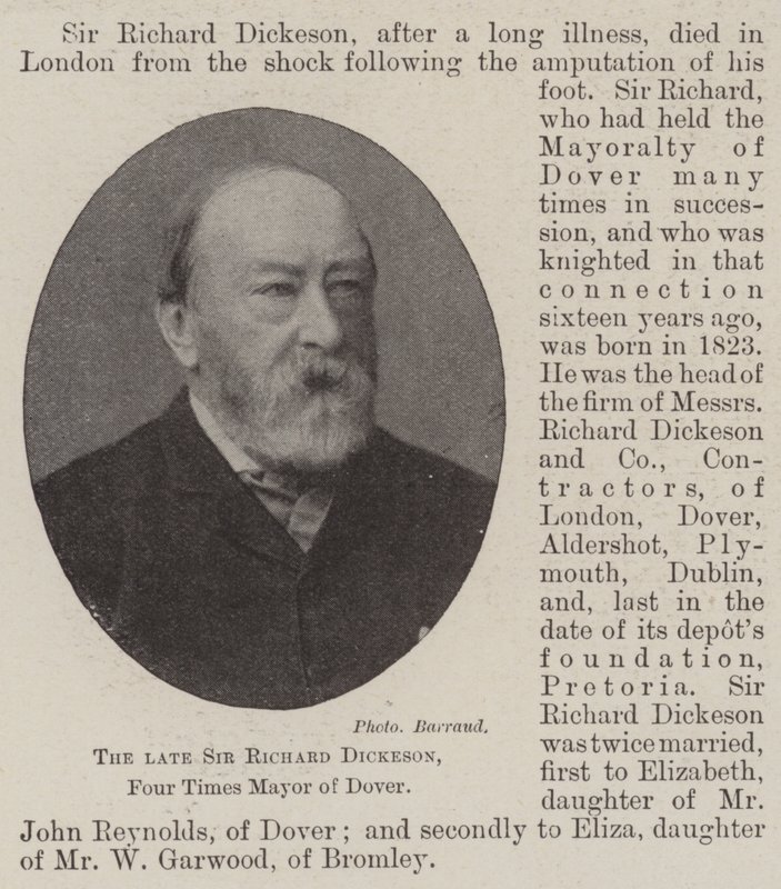 Nieżyjący już Sir Richard Dickeson, czterokrotny burmistrz Dover autorstwa English Photographer