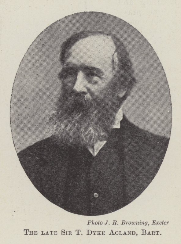 Nieżyjący już Sir T Dyke Acland, Baronet autorstwa English Photographer