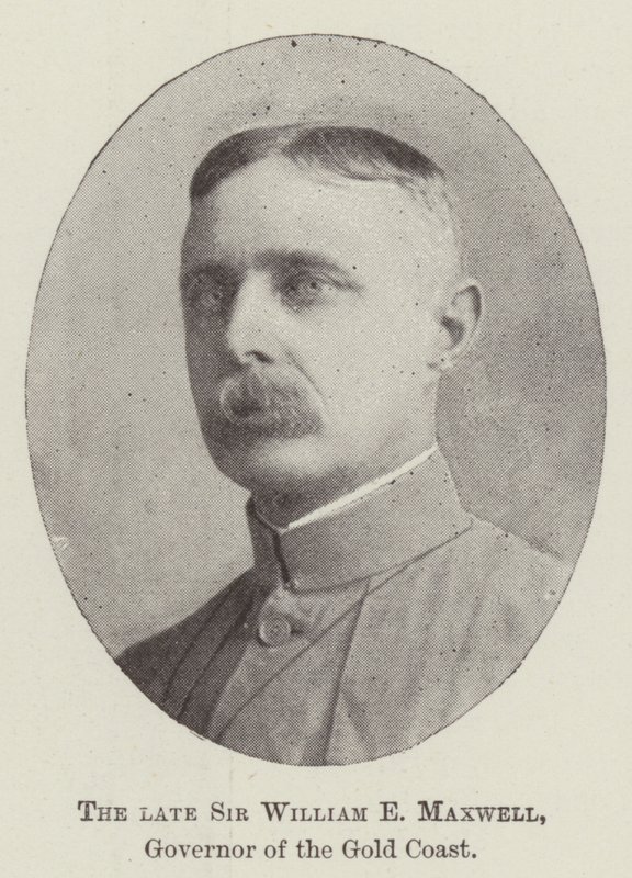 Nieżyjący już Sir William E Maxwell, gubernator Złotego Wybrzeża autorstwa English Photographer