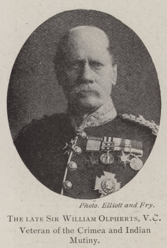 Nieżyjący już Sir William Olpherts, VC, weteran Krymu i indyjski bunt autorstwa English Photographer