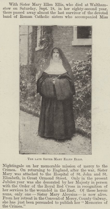 Zmarła siostra Mary Ellen Ellis autorstwa English Photographer