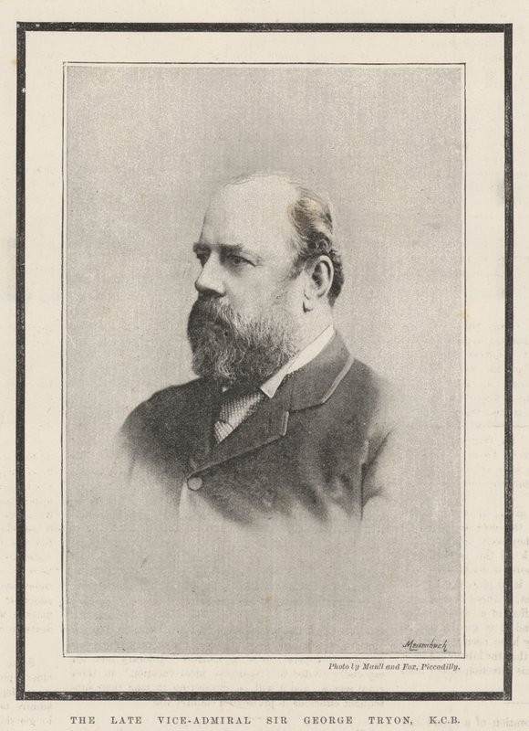 Nieżyjący już wiceadmirał Sir George Tryon, KCB autorstwa English Photographer