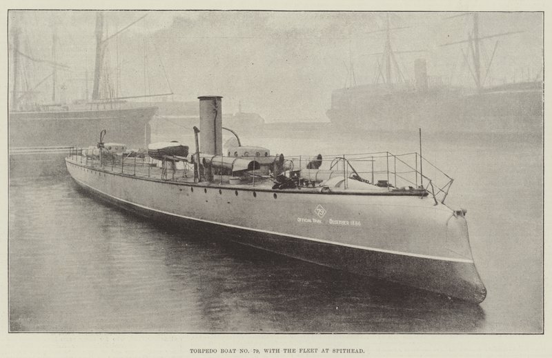 Łódź torpedowa nr 79 z flotą w Spithead autorstwa English Photographer