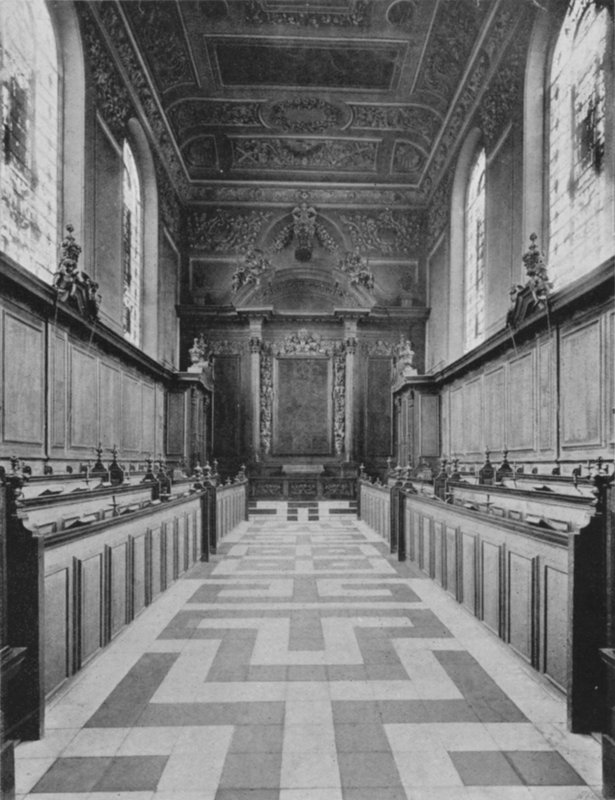 Kaplica Trinity College (zdjęcie czarno-białe) autorstwa English Photographer