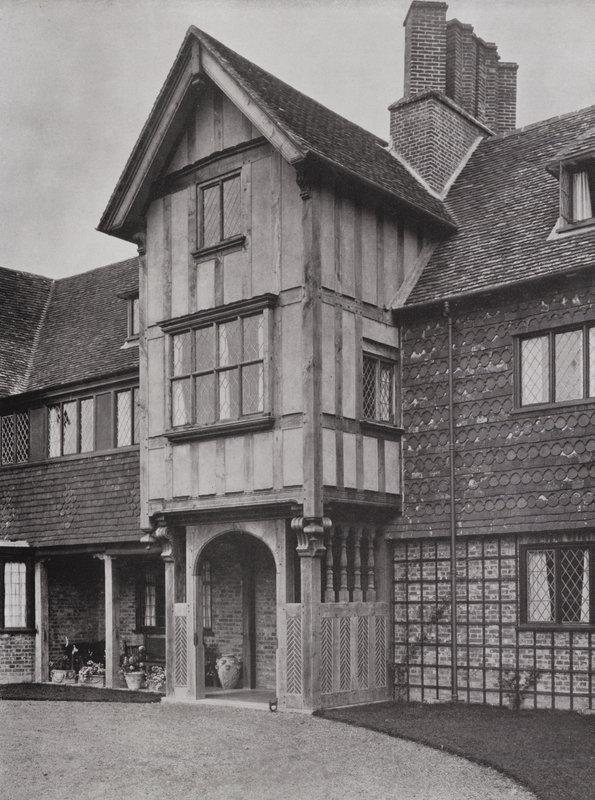 Upton Grey House, Winchfield, Hants, Anglia (zdjęcie czarno-białe) autorstwa English Photographer