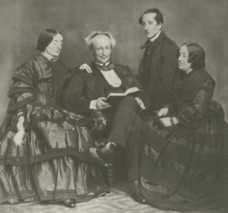Wiktoriańska grupa rodzinna, 1857 autorstwa English Photographer
