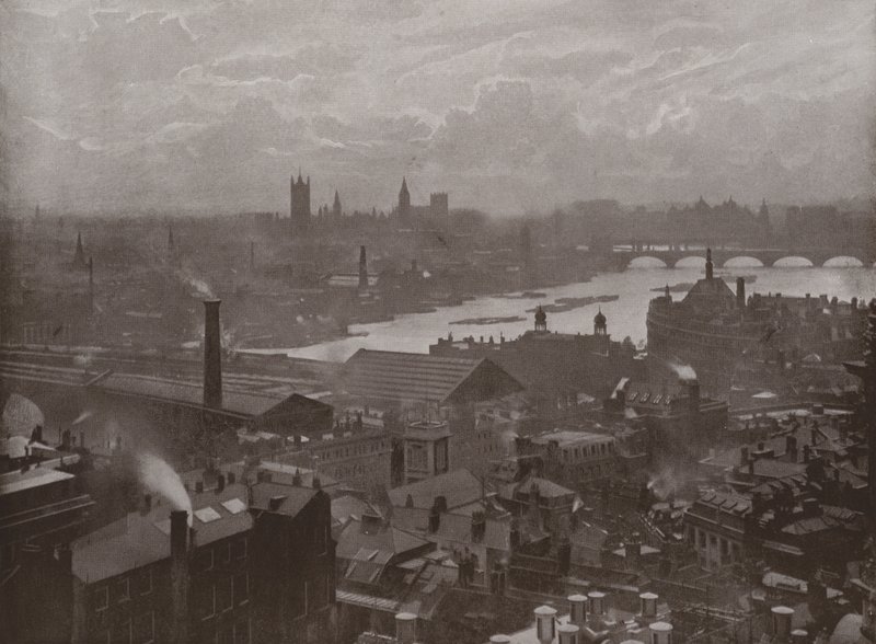 Widok ze Złotej Galerii, St Pauls, patrząc na południowy zachód autorstwa English Photographer