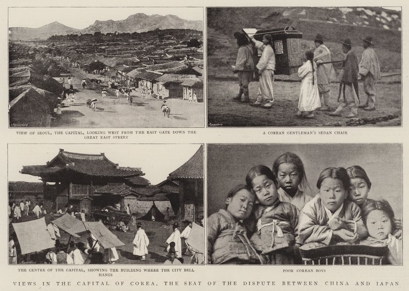 Poglądy w stolicy Korei, siedzibie sporu między Chinami a Japonią autorstwa English Photographer