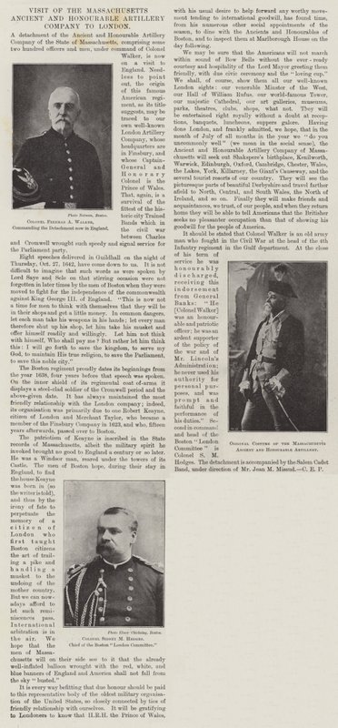 Wizyta Massachusetts Ancient and Honorable Artillery Company w Londynie autorstwa English Photographer