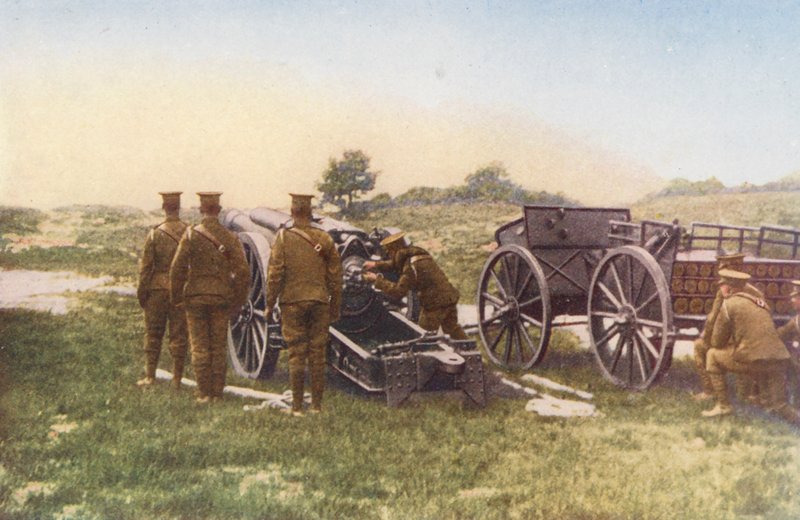 WW1: Królewski Pułk Artylerii (zdjęcie kolorowe) autorstwa English Photographer