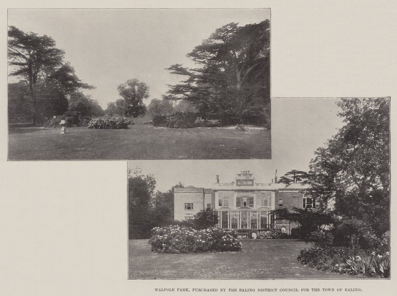 Walpole Park, zakupiony przez Radę Dzielnicy Ealing dla Miasta Ealing autorstwa English Photographer