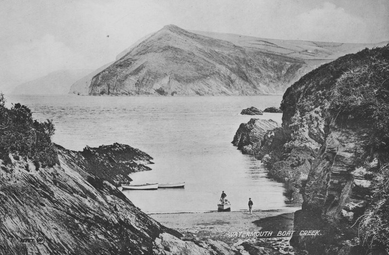 Watermouth Boat Creek (zdjęcie czarno-białe) autorstwa English Photographer