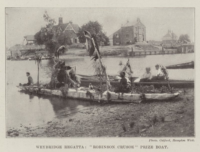 Regaty Weybridge, Robinson Crusoe Prize Boat autorstwa English Photographer