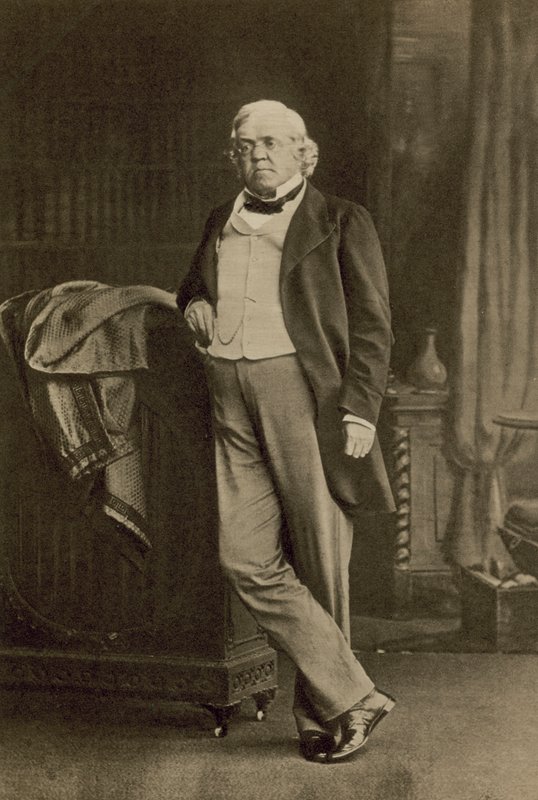 William Makepeace Thackeray, angielski powieściopisarz i satyryk (zdjęcie czarno-białe) autorstwa English Photographer