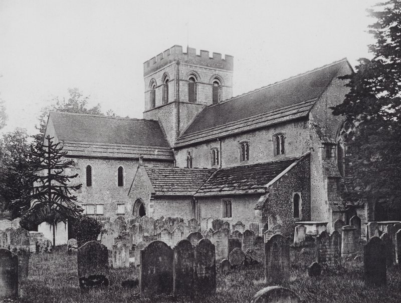 Worthing: Broadwater Church (zdjęcie czarno-białe) autorstwa English Photographer